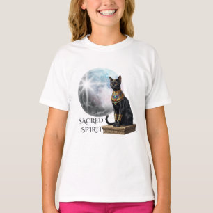 Camiseta Adesivo Espírito Secreto do Gato Egípcio Preto