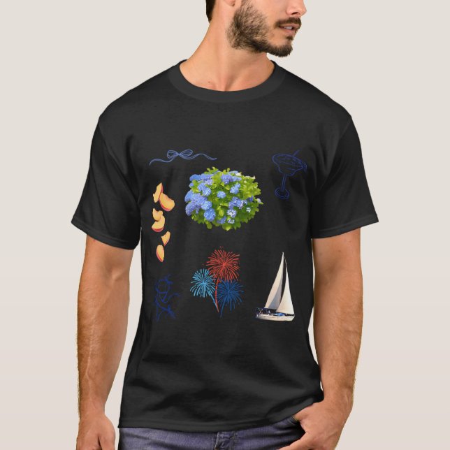 Camiseta Adesivos da praia Cousins (Frente)