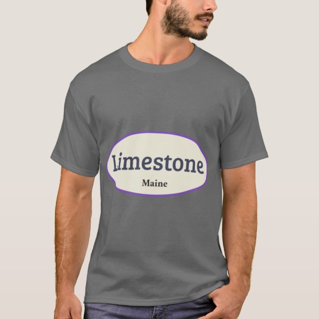 Camiseta Adesivos de Limestone Maine (Frente)