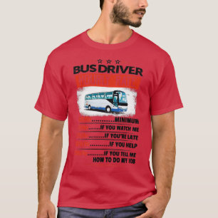 Camiseta Adesivos de Taxa Horária do Driver de Barramento