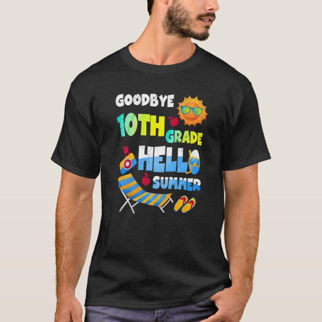 Camiseta Adeus, 10º ano, Alô, Verão passado (Frente)