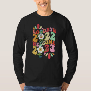 Camiseta Adeus 2022 Olá 2023 Ano de Boas-vindas do Coelho d