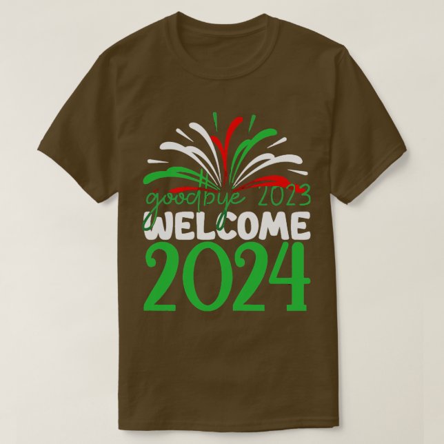 Camiseta adeus 2023 boas-vindas 2024 (Frente do Design)