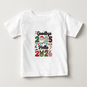Camiseta Adeus 2025 Olá 2026 Resolução de Ano Novo