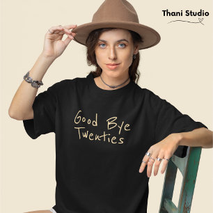 Camiseta Adeus, 20s. Tipografia Moderna Minimalista Feminin