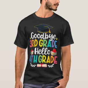 Camiseta Adeus 3º ano Alô 4º ano Graduação Engraçada