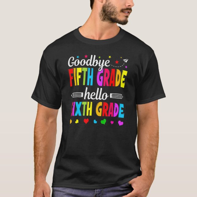 Camiseta Adeus 5, Grau Alô, Crianças de Professores do Sext (Frente)