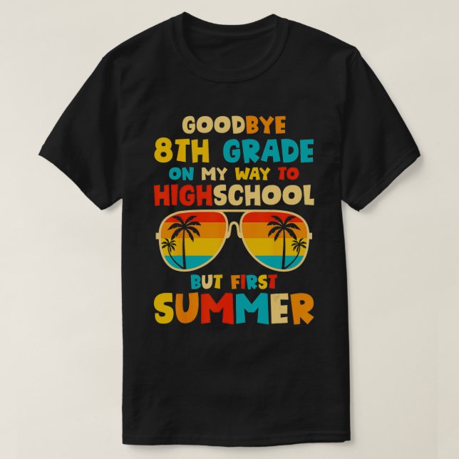 Camiseta Adeus 8º Graduação Para Segundo grau Hello S (Frente do Design)