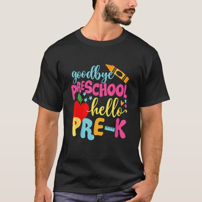 Camiseta Adeus Classe Pré-Escolar De Formando 2033 Olá Pré (Frente)