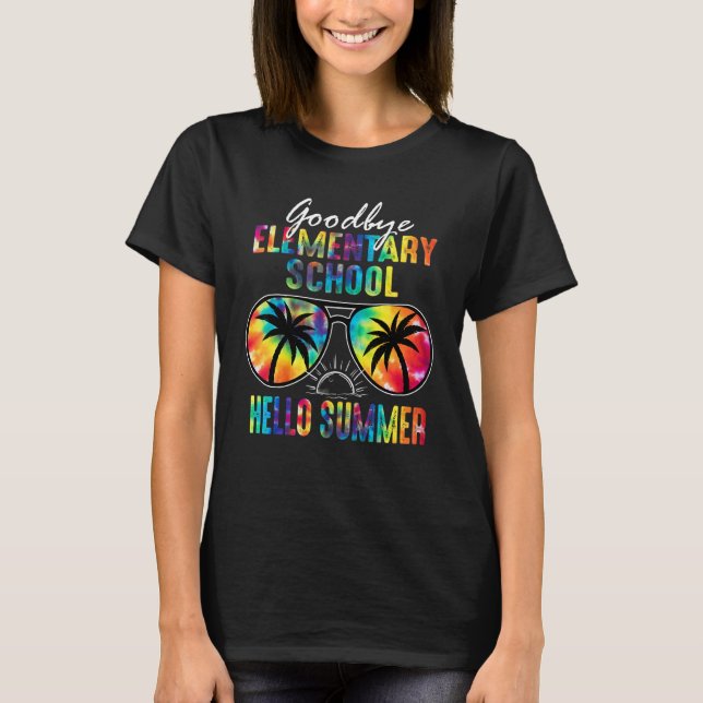 Camiseta Adeus Elementar Olá Verão Tie Tye Óculos La (Frente)