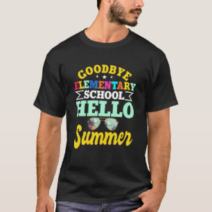 Camiseta Adeus Escola Elementar Alô Professor de Verão Edu