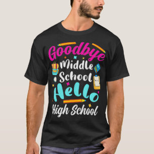 Camiseta Adeus Escola Média Alô Segundo grau 8 9º Gr