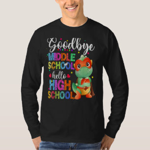 Camiseta Adeus Escola Média Alô Segundo grau Feliz Último