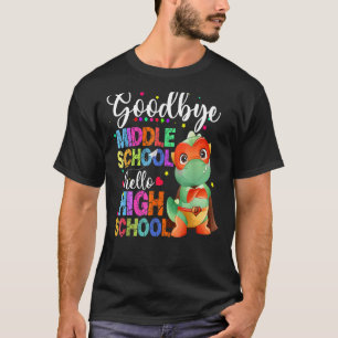 Camiseta Adeus Escola Média Alô Segundo grau Feliz Último