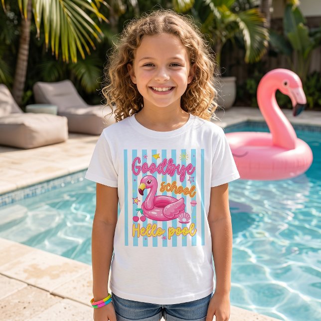 Camiseta Adeus Escola Olá Piscina (Criador carregado)