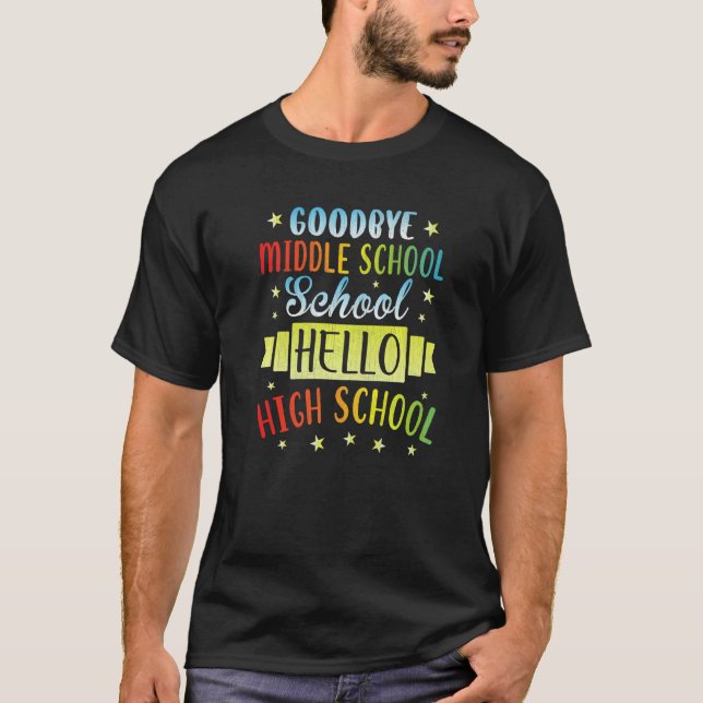 Camiseta Adeus Escola Secundária Alô Formando G (Frente)