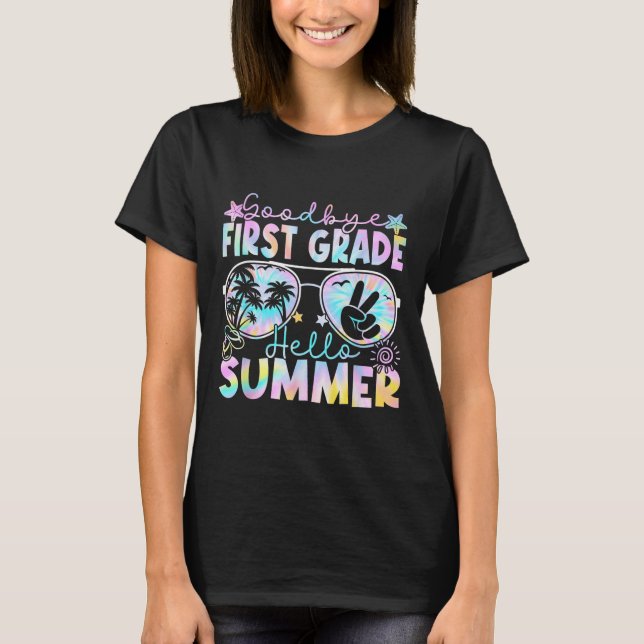 Camiseta Adeus, Grau de 1 rua Alô, Verão, 1º ano Último Da (Frente)
