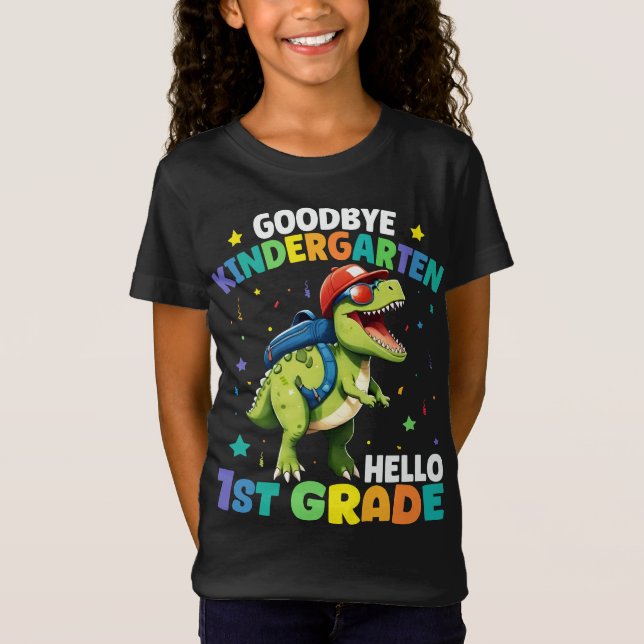 Camiseta Adeus Jardim de Infância Dinossaur Trex (Frente)