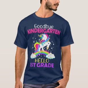 Camiseta Adeus Jardim de Infância Olá Garota de 1rua Grau U