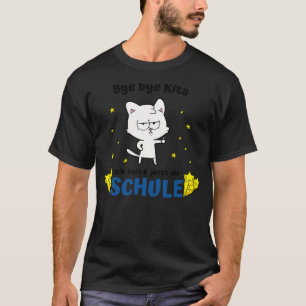 Camiseta Adeus Kita Schule Einschulung Spa Katze Kinder