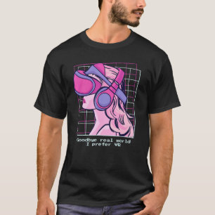 Camiseta Adeus Mundo Real - Preferia Vr - Vaporwave Virtu