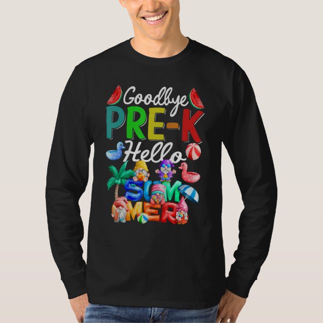 Camiseta Adeus Pré K Alô Summer Gnomos Beach (Frente)