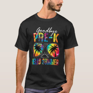 Camiseta Adeus Pré K Alô Verão Tie Vidros Últimos Da
