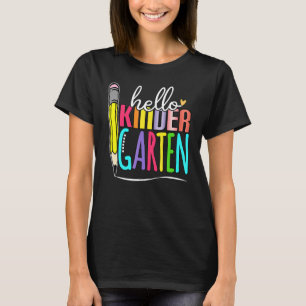 Camiseta Adeus Pré K Olá Jardim Infantil No Último Dia Da E