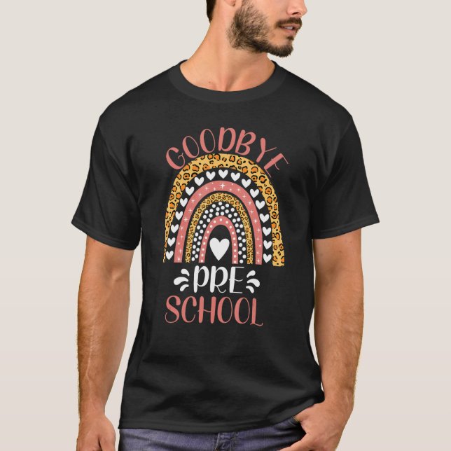 Camiseta Adeus Professora Pré-Escolar Meninas No Último Dia (Frente)