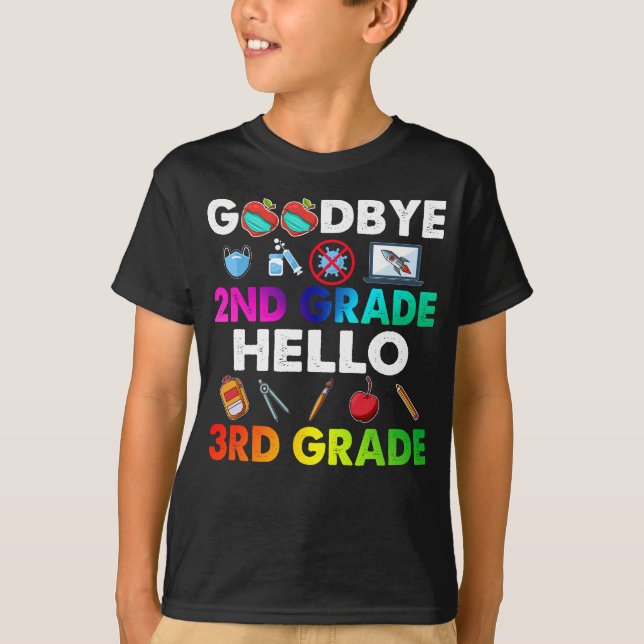 Camiseta Adeus segundo Grau Alô, 3º Grau - Engraçado Profes (Frente)