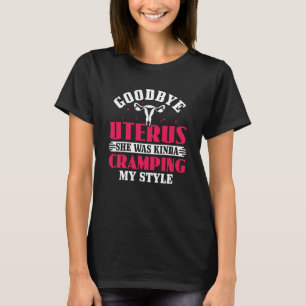 Camiseta Adeus sobrevivente de histerectomia Uterus