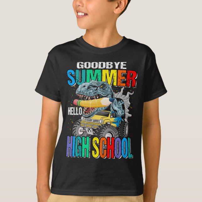 Camiseta Adeus Summer Hello Segundo grau Monster Truck (Frente)