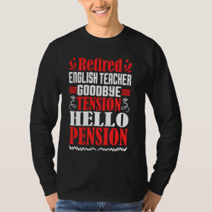 Camiseta Adeus Tensão Alô Pensão aposentada Teac Inglês apo