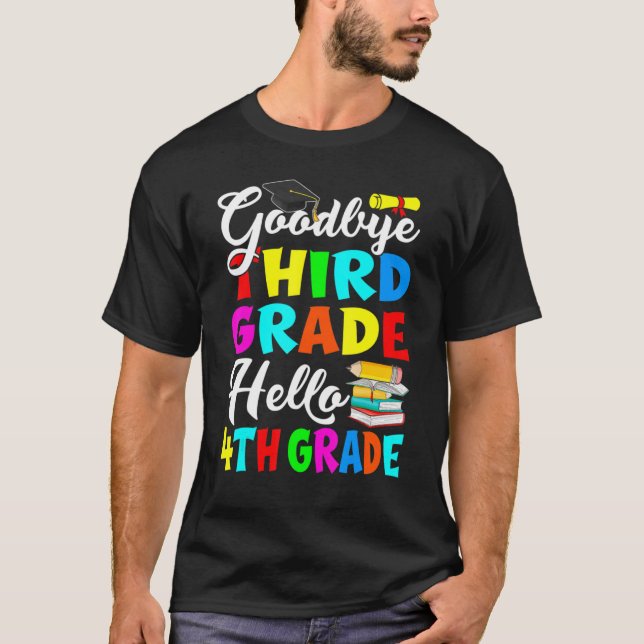 Camiseta Adeus Terceiro Grau Alô 4º Grau De Volta À Escola (Frente)