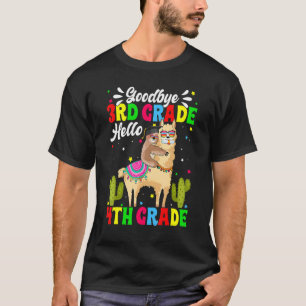 Camiseta Adeus Terceiro Grau Alô 4º Grau Llama Sloth Gr
