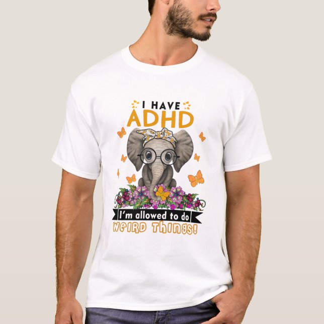 Camiseta ADHD Awareness Month Ribbon Gifts (Frente)