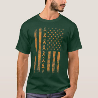 Camiseta ADHD Awareness US Flag Orange Ribbon Matching Tee 