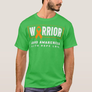 Camiseta ADHD Awareness Warrior Shirt - Orange Ribbon, ADHD