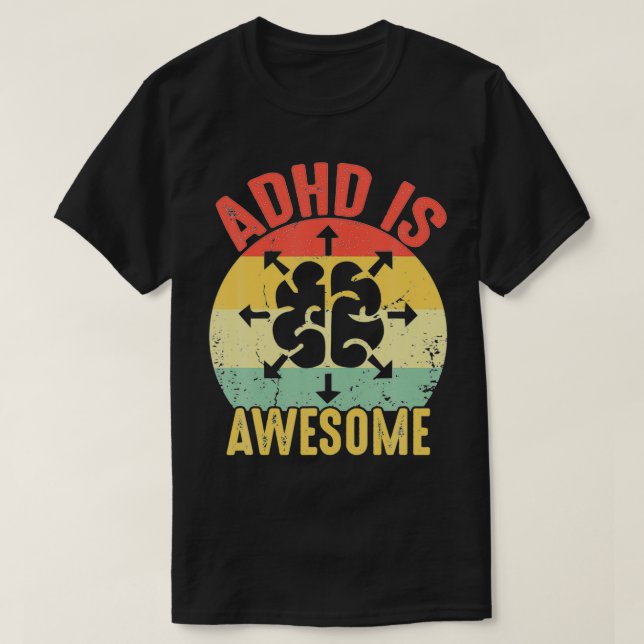 Camiseta adhd é incrível para criança (Frente do Design)