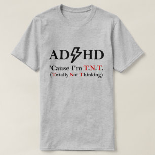 Camiseta ADHD e Rock.