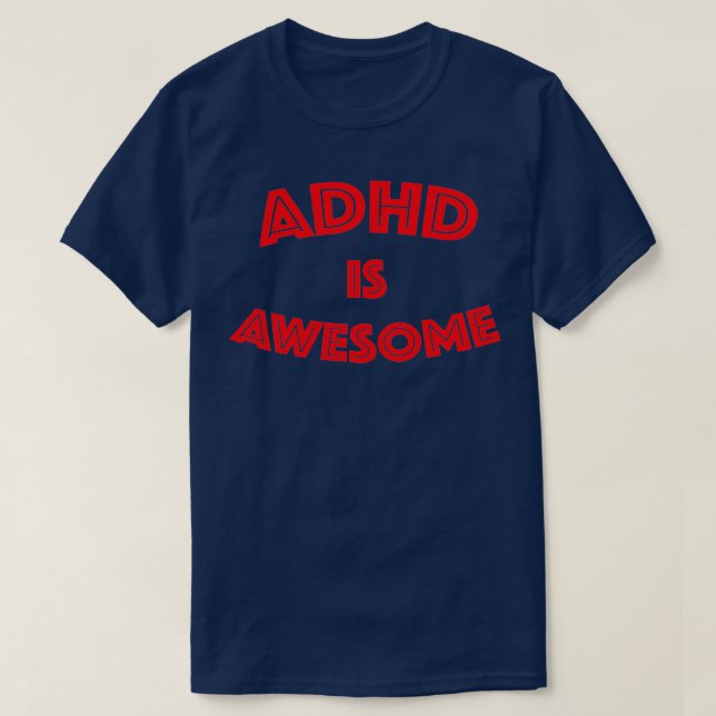 Camiseta ADHD é um Design de tipografia incrível (Frente do Design)