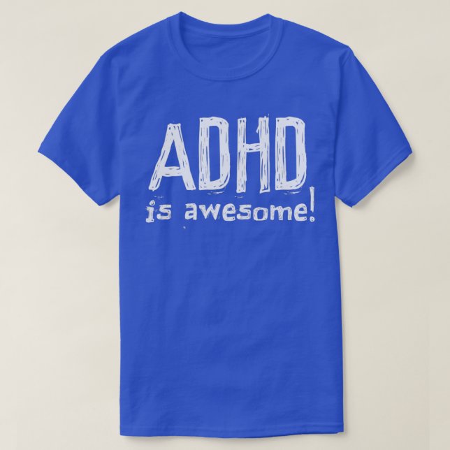 Camiseta ADHD é um texto branco incrível 2021, presente eng (Frente do Design)