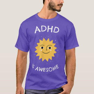 Camiseta ADHD is awesome sun, neurodiversity, superpower 