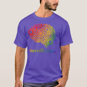Camiseta ADHD Neurodiversificada Arco-Íris Autismo Fita de 