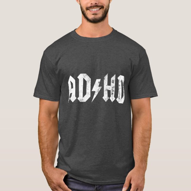 Camiseta ADHD retrô (Frente)