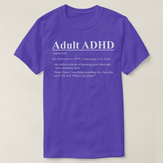 Camiseta adhd significa a teia neuro da consciência mental (Frente do Design)