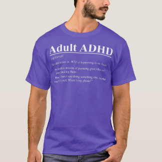 Camiseta adhd significa a teia neuro da consciência mental