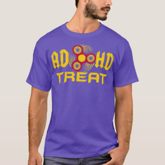 Camiseta ADHD Tratar Fidget Spinner Engraçado por Homens Mu