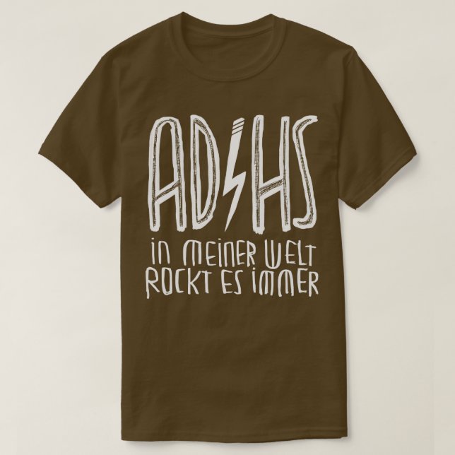 Camiseta ADHS ADHD em alemão (Frente do Design)