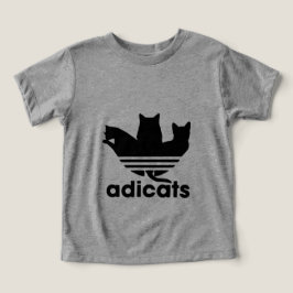 Camiseta adicats gato engraçado correndo paródia